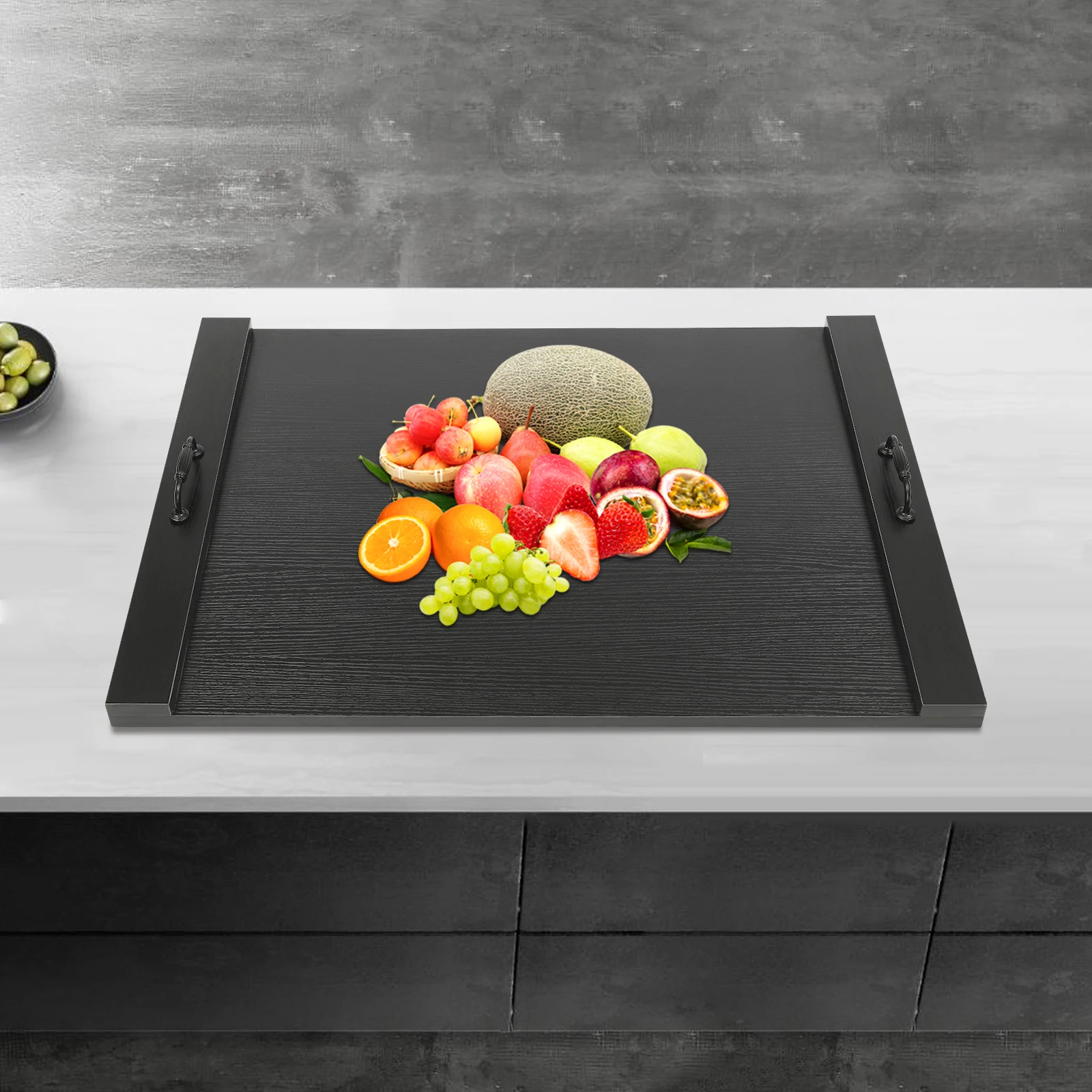 

Доска для лапши, деревянная крышка для плиты с ручками, аксессуары для посуды ручной работы, декоративный поднос для домашней кухни, черный