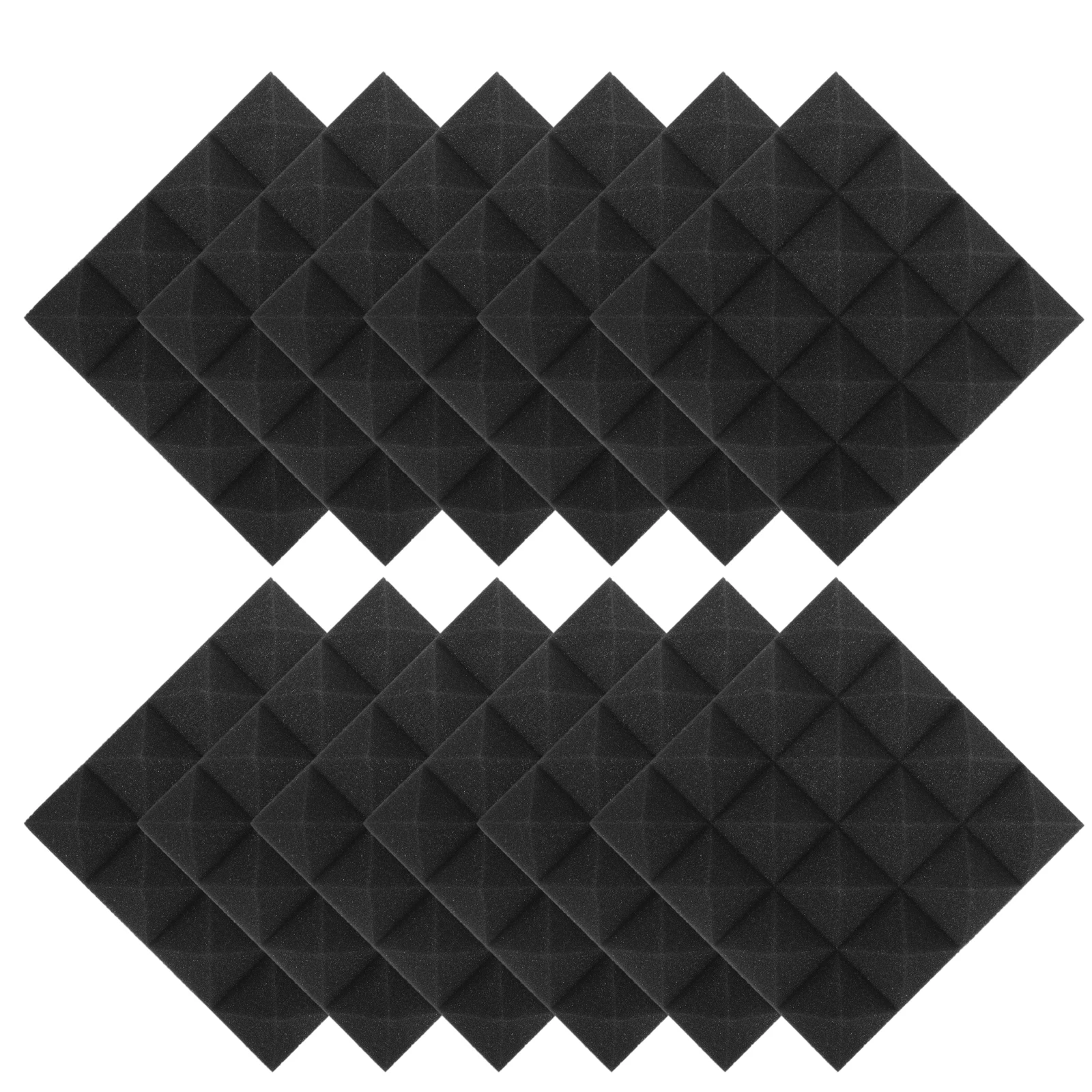

12pcs Black Soundproof Cotton Sticker Self Adhesive Panels Acoustic Dampening Noise Reduction Bedroom