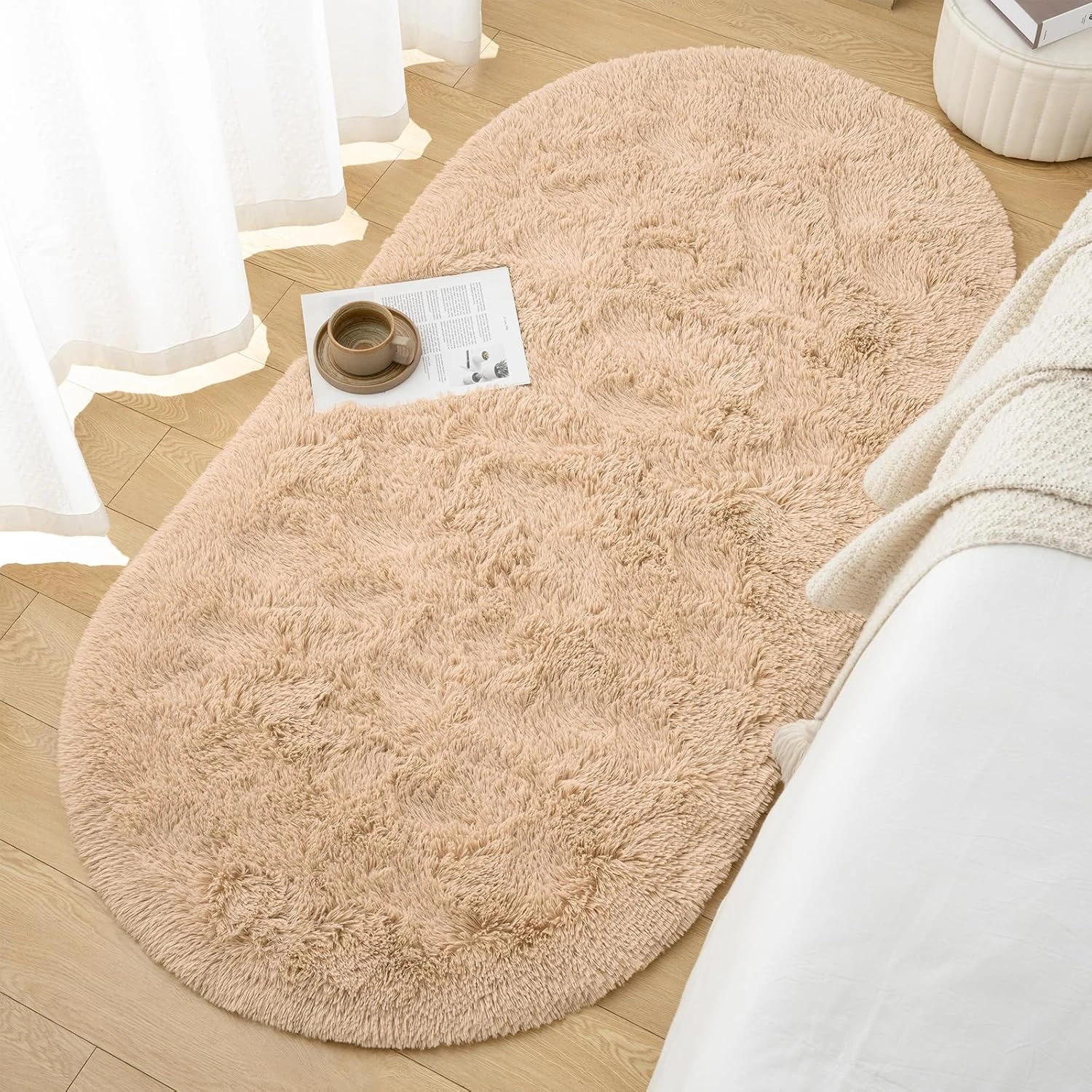 VIKAMA Long Plush Oval Area Ru - огляд і ціна Baby Nursery Game