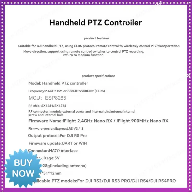 hot-ltem-per-iflight-controller-gimbal-palmare-elrs-24ghz-rx-per-djirs2-djirs3-pro-dji-rs4-dji-rs4-pro-fpv-drone