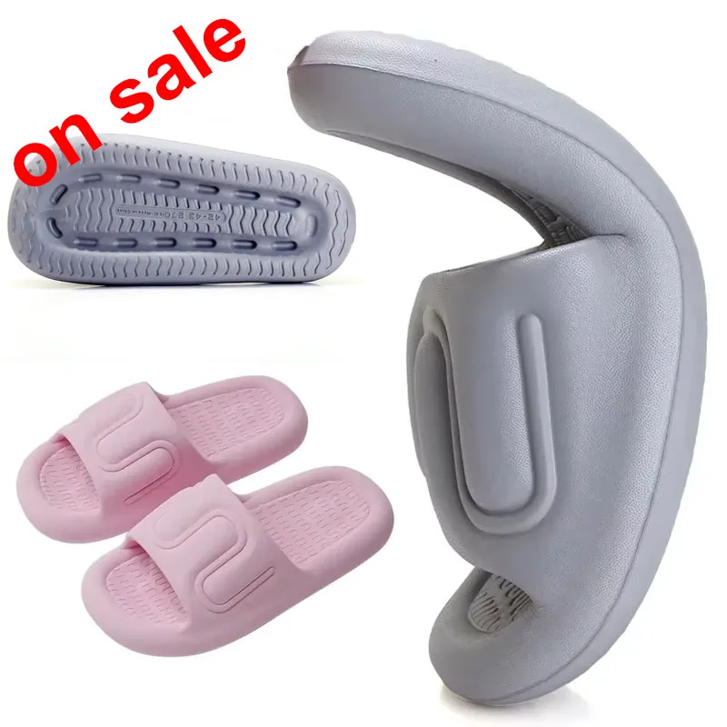 

Шлепанцы женские нескользящие, толстая плоская подошва, Нескользящие, для ванной комнаты, универсальные домашние тапочки для пар