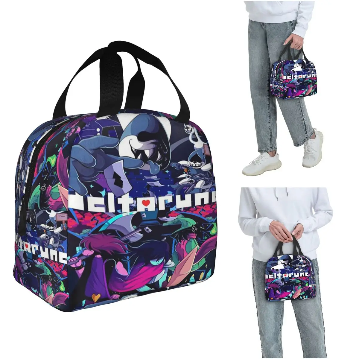 

Изолированная сумка для обеда Deltarune для детей, школьный холодильник, термоящик для еды, сумка, герметичные коробки для завтрака, контейнер