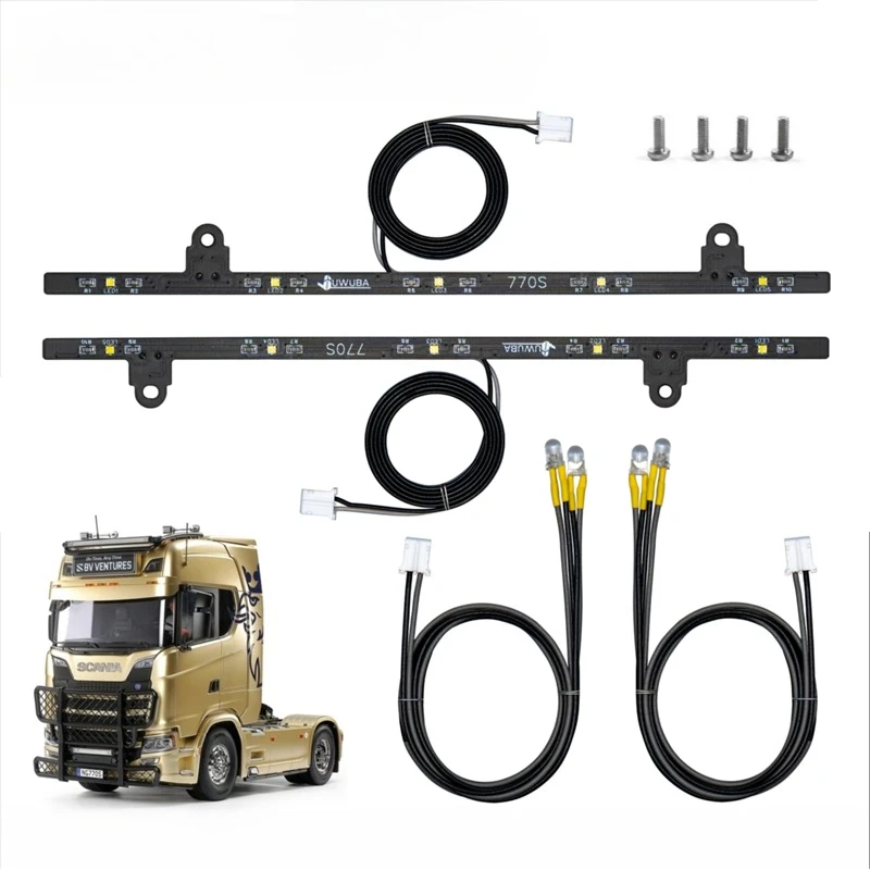 Accessori per luci della gonna laterale a LED per 1/14 Tamiya RC camion rimorchio ribaltabile Scania 770S 4x2 56379 parti di automobili fai da te