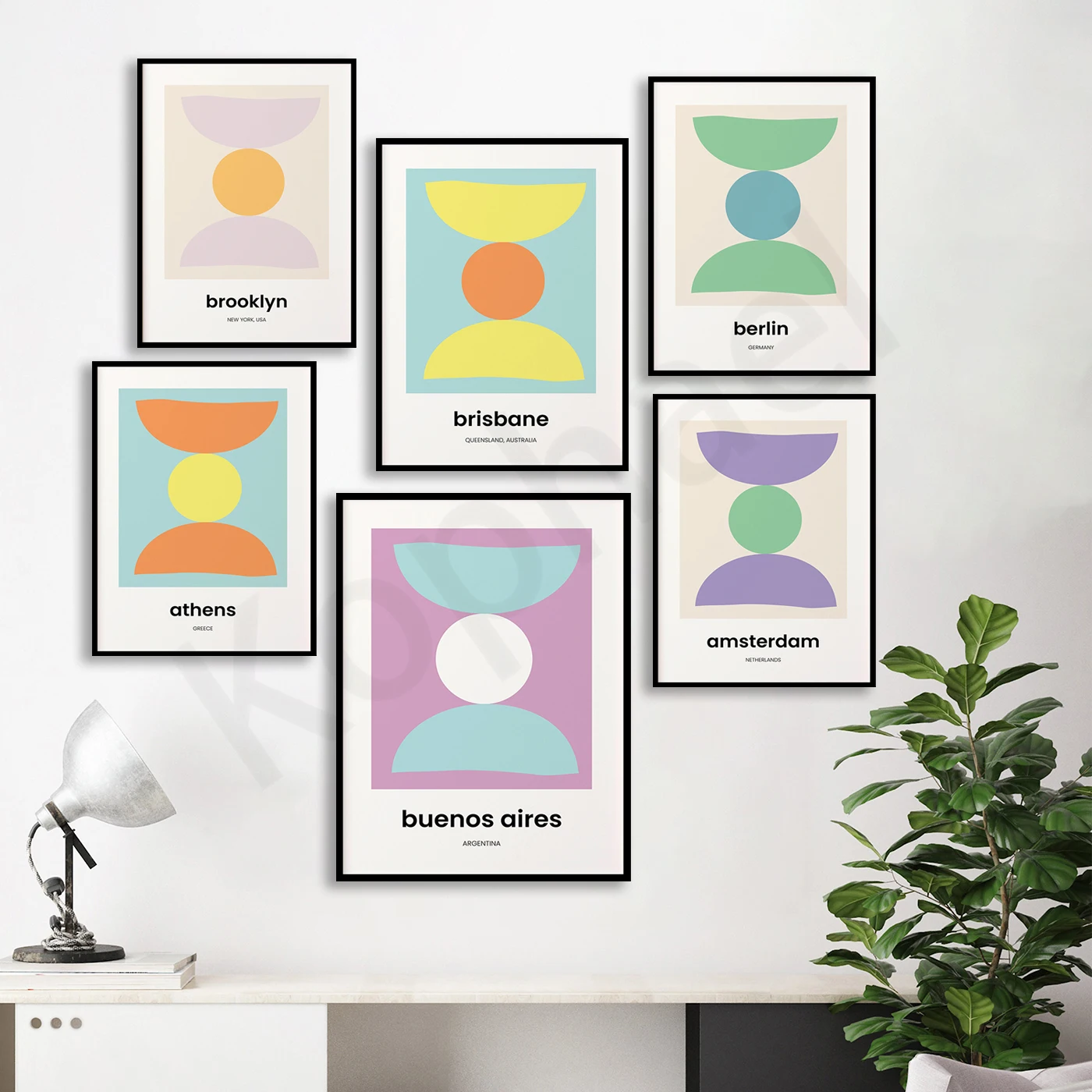 Buenos Aires Brooklyn Brisbane Boston Berlin Barcelona Baltimore Austin Athens Oakland Arizona Amsterdam. City Sun Map Poster