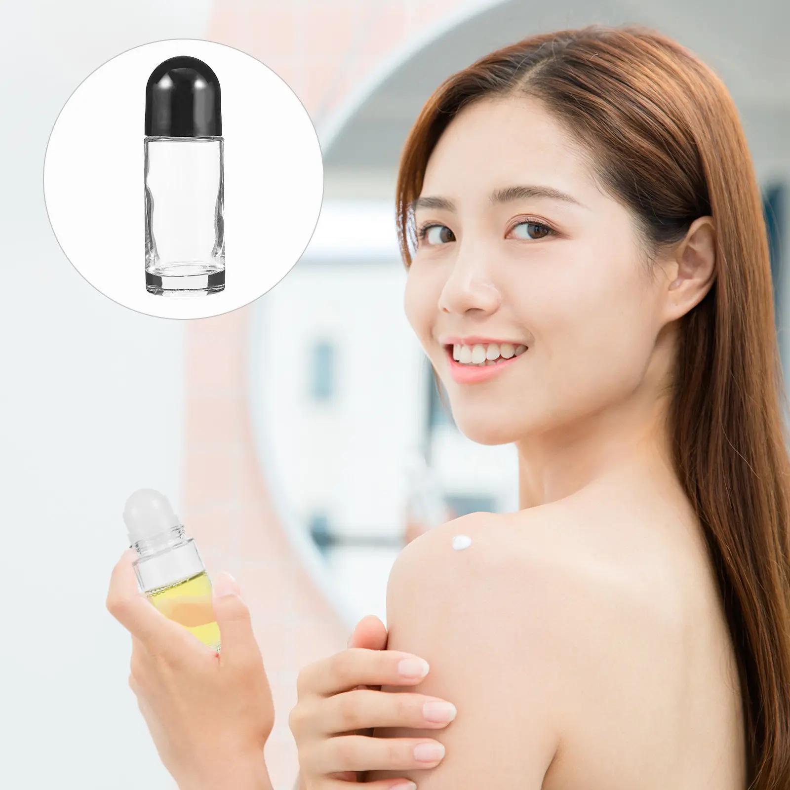 

Набор из 6 стеклянных роликовых флаконов по 30 мл для эфирных масел и парфюмерии, многоразовые, прозрачные, с видимым уровнем жидкости, легко заполняются