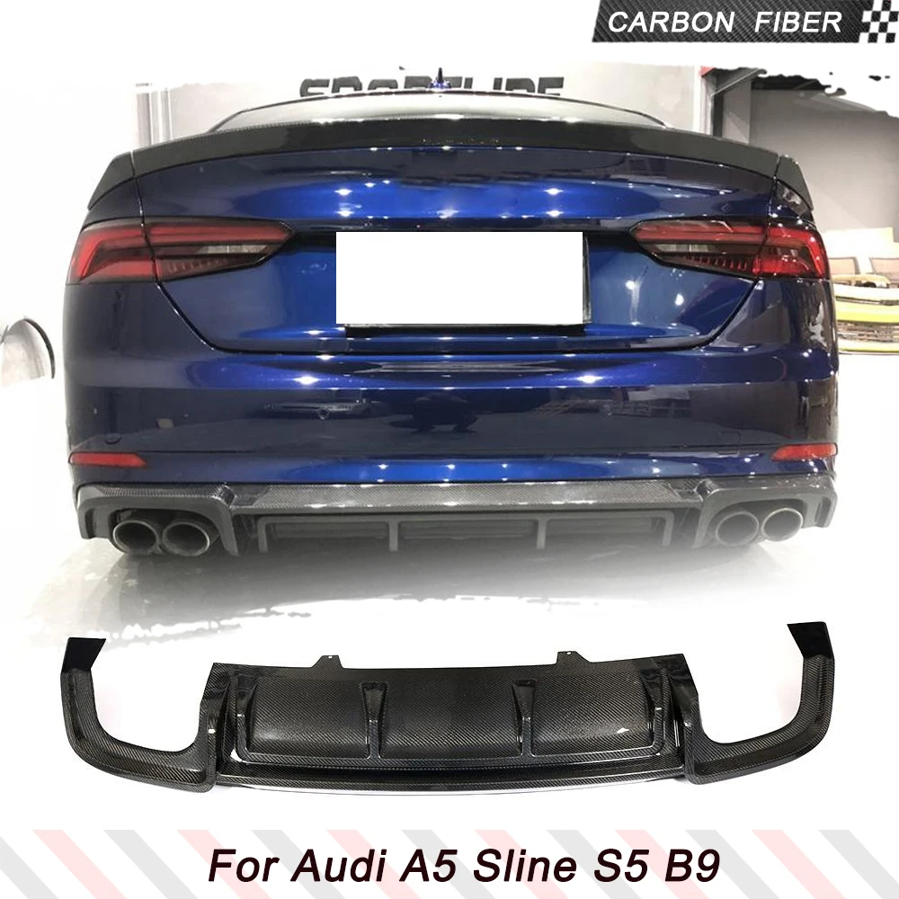 

For Audi A5 Sline S5 B9 Sport 2017 - 2019 2-Door 4-Door Rear Bumper Lip Diffuser Car Spoiler Splitters Carbon Fiber / FRP