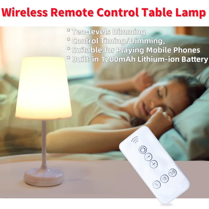 

Rechargable LED Reading Desk Decor Lamp Remote Control Table Lamp USB Charging Decor Light For Lighting Night Lamp
