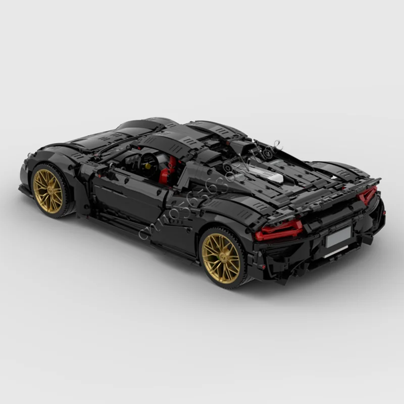 3981 PCS Moc Technology Racing Nero Supercar Modello Building Block Velocità Veicolo Mattoni Giocattoli Kid Adulto Compleanno Regali di Natale