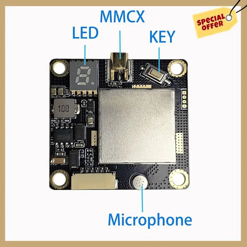 أداء مستقر-5.8G 2W VTX 2000Mw FPV Video Audio Transmitter 7-26V لطائرة FPV طويلة المدى بدون طيار RC
