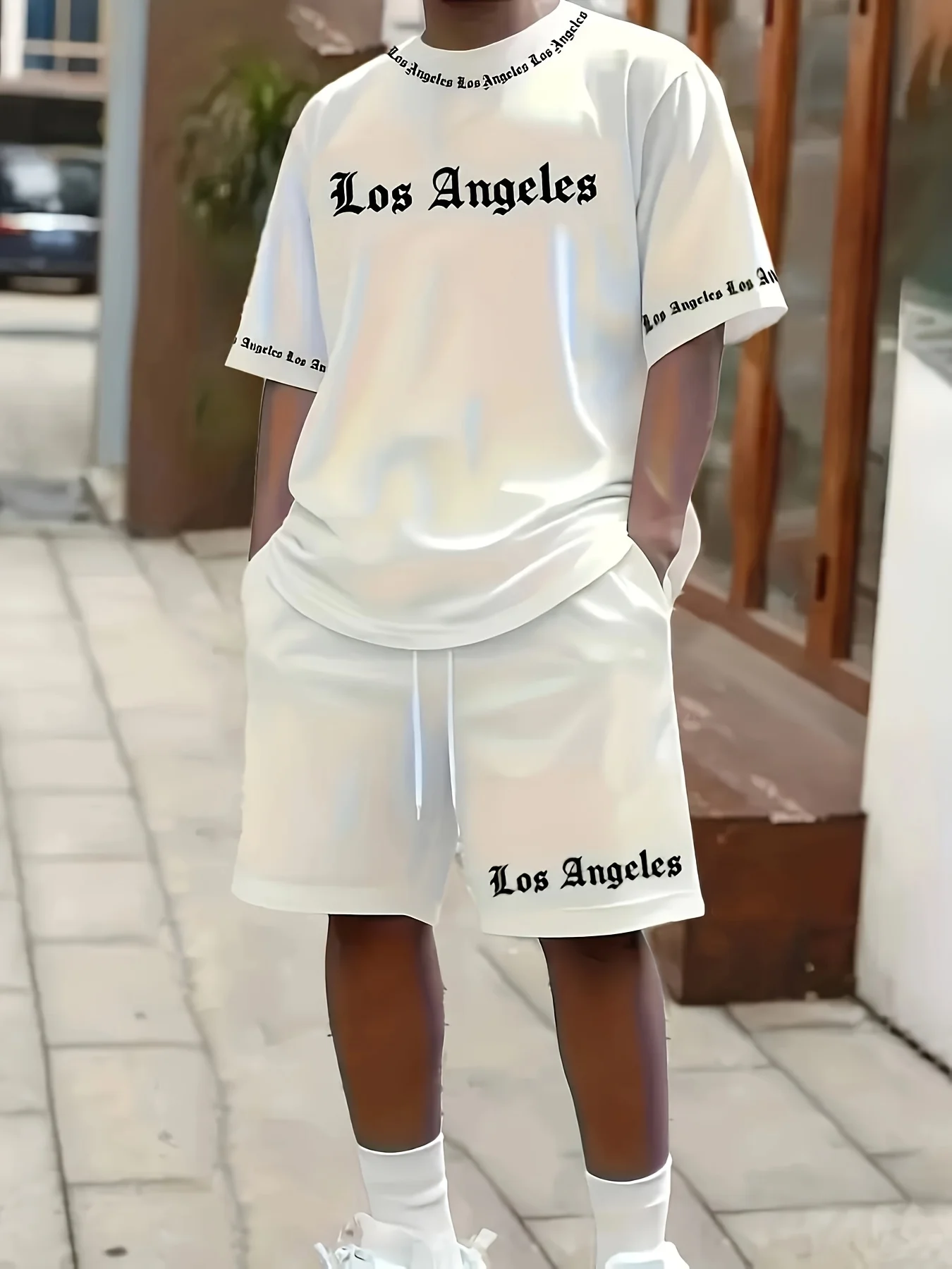 

Summer Hot Selling Men's 3D Printed Polyester Short Sleeved Shorts Set, Fashionable Casual Breathable Set, Daily Wear