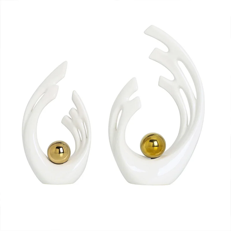 Home Decor Ceramic Crafts Creative Angel Wings Vase Decoration Upscale Wedding Home Office Decorations Gift Accessories Gift Set