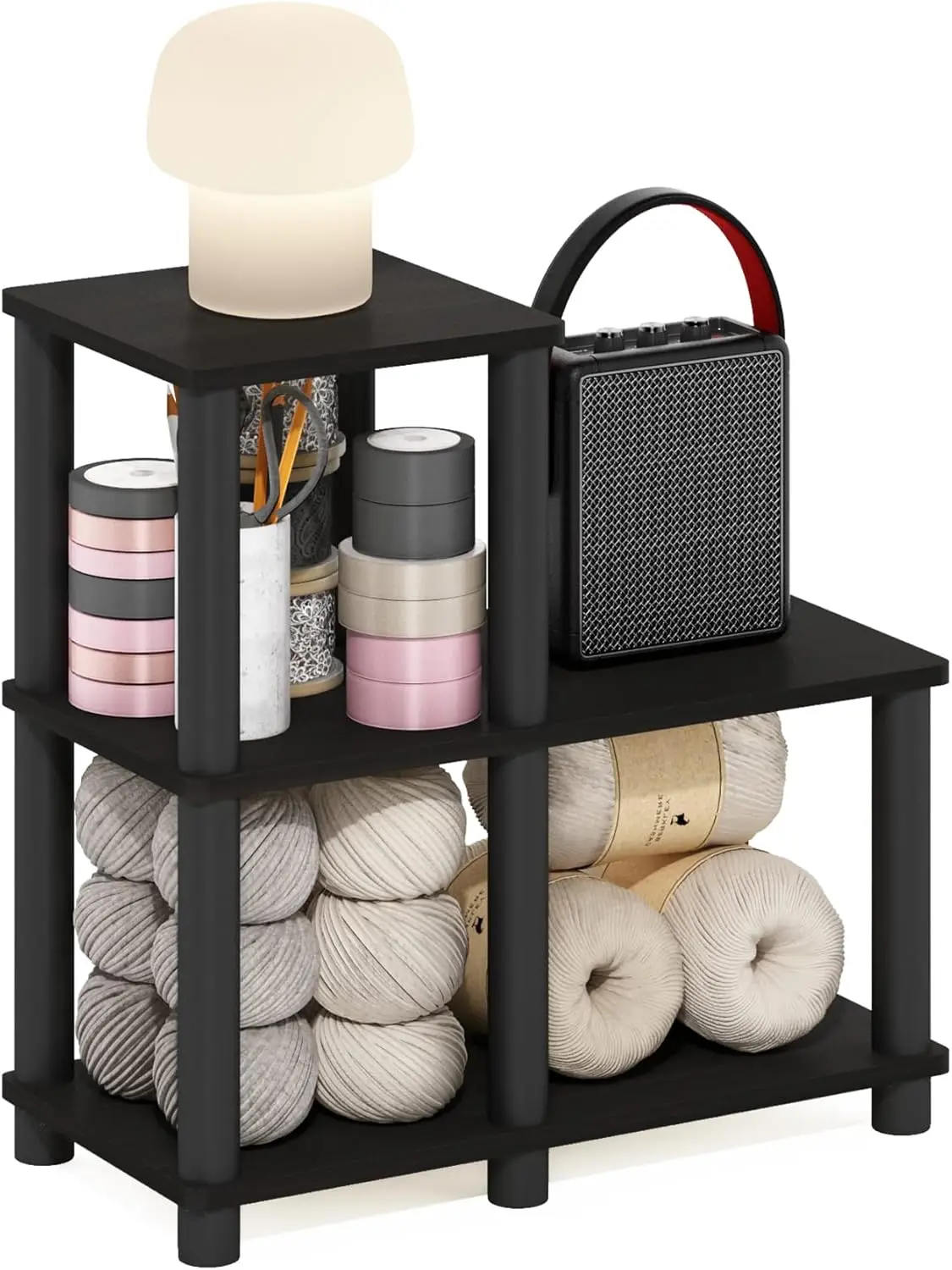 

Turn-N-Tube Accent Decorative Shelf, Espresso/Black