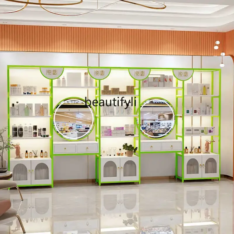 Yh خزانة عرض منتجات صالون التجميل الفاخرة، العرض، الرف، خزانة العرض