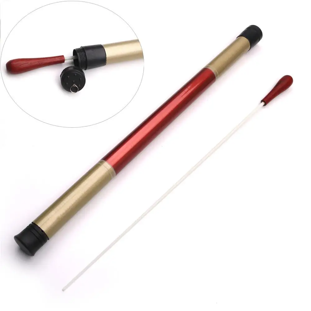 Wooden Baton Band Conductor Stick Rhythm Music Director Orchestra Concert Conducting Rosewood Handle With Tube