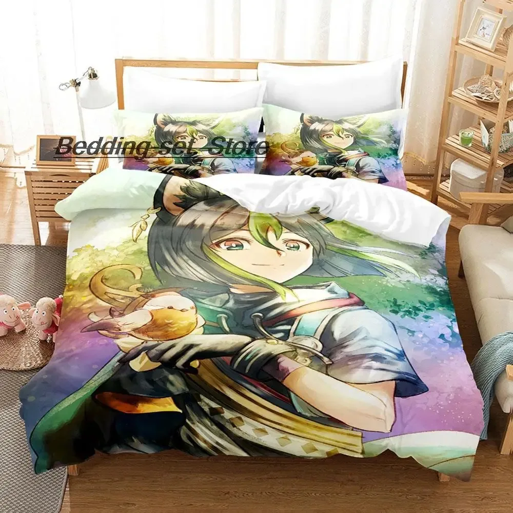 Kawaii Anime Game Genshin Impact Tighnari Bedding Set Single Twin Full Queen King Size Bed Set Adult Kid Bedroom Duvetcover Sets