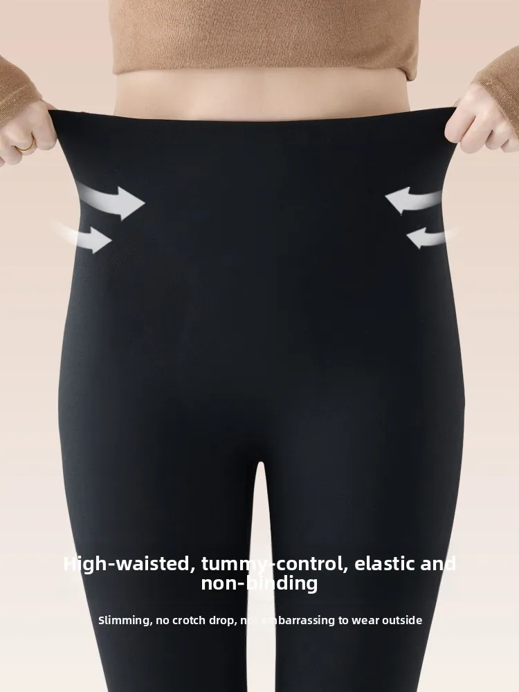 Pantaloni da yoga a vita alta Pantaloni fitn foderati in fce Allungamento delle gambe Effetto visivo Funzione di sollevamento del sedere Pantaloni lunghi casual