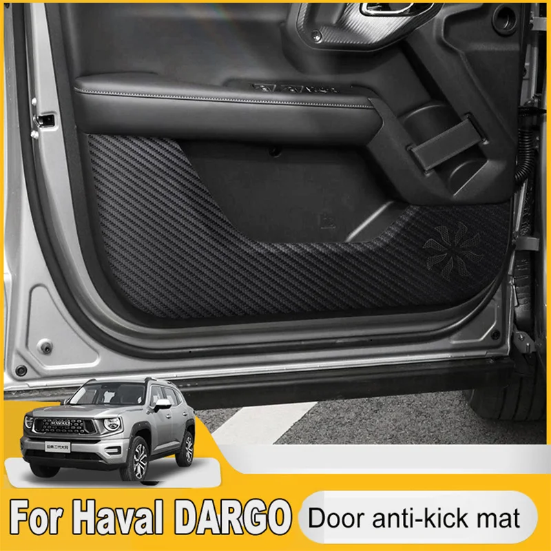 

For Haval H-DOG Car Door Anti-kick Pad Carbon Fiber Leather Protection Film Stickers Decorative Mat Auto Accessories