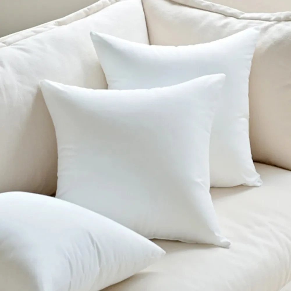 Classic Solid Color White Cushion Core 30x50cm 45x45cm 50x50cm Soft Head Pillow Inner PP Cotton Filling Funny Cushion Filler