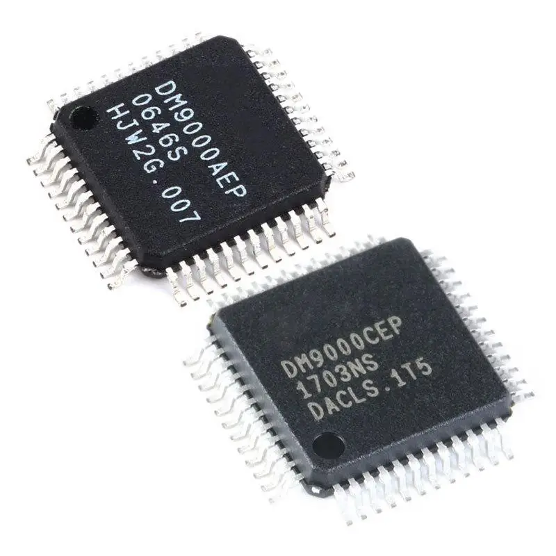 Remendo novo e original do AEP, DM9000B BEP DM9000C, CEP DM9008AE, QFP48, 1 PC, 10 PCes, 100 PCes