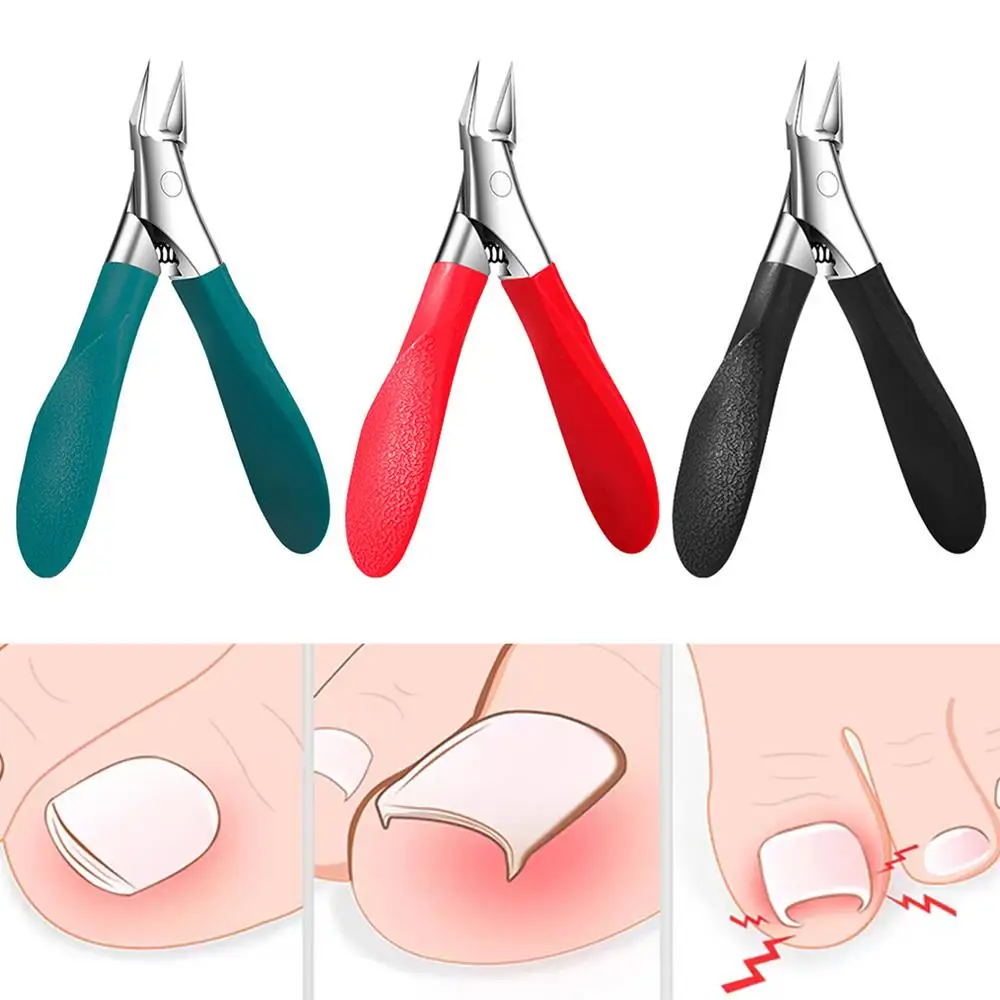 간단한 발톱 큐티클 니퍼 네일 가위 자란 네일 커터 죽은 스킨 리무버 항목 대각선 안티 스플래시 케어 매니큐어