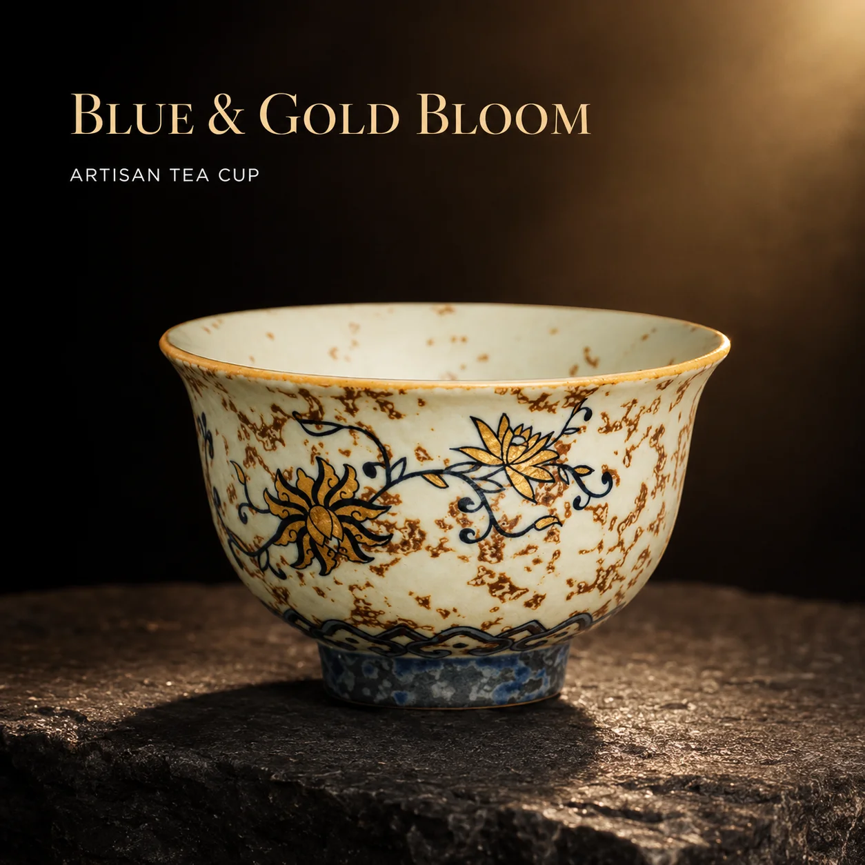 55ml Handmade Chinese Floral Ceramic Tea Cup Vintage Portable for Personal Meditation Tea Ceremony Home Office Gift