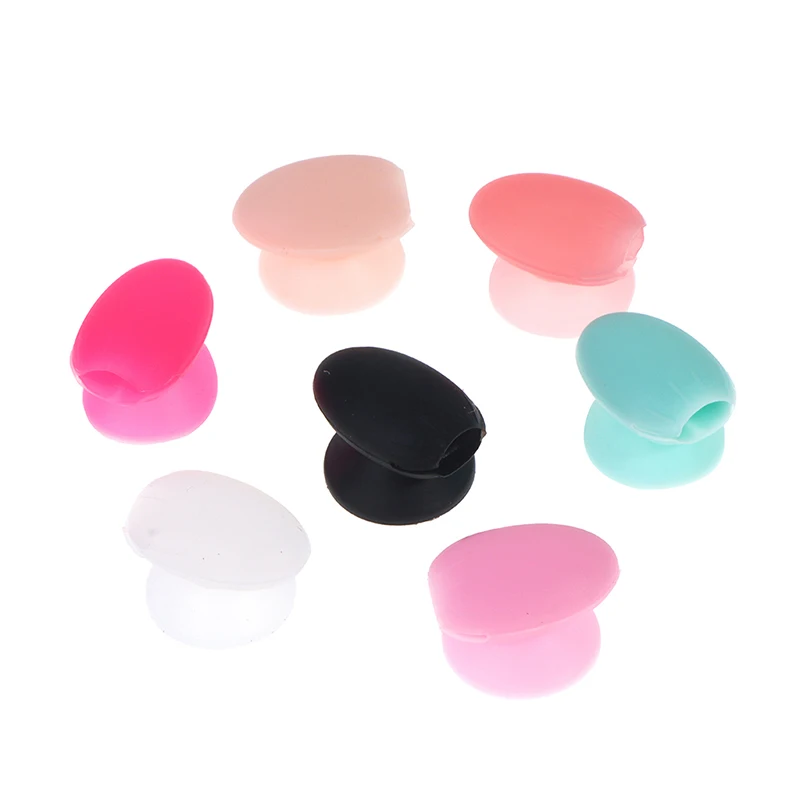 5Pcs Soft Silicone Lip Balms Lip Mask Brush with Sucker Dust Cover Lipstick Cosmetic Makeup Brushes Lipstick Brush Storage Box