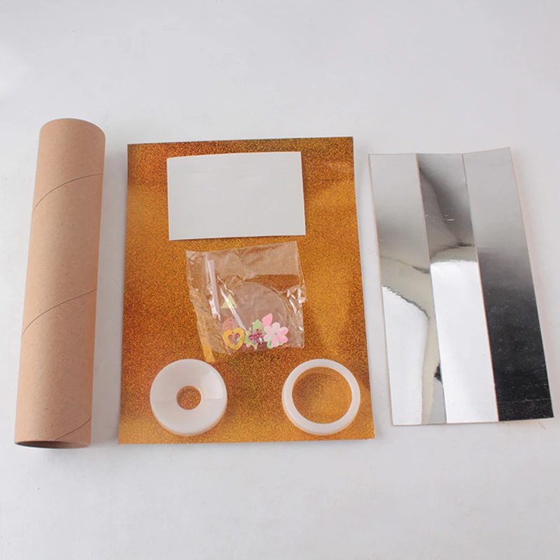 [YA]DIY Rotierende Kaleidoskop-Kits Wissenschaftliches Experiment Lehrmittel Hände-Augen Zusammenarbeit Lernspielzeug für Kinder Gif