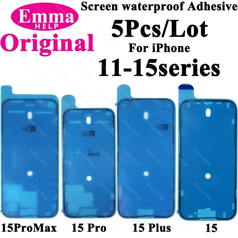 5Pcs LCD Screen Adhesive for iPhone 15 Pro Max 15Plus 14 13 3M Adhesive Waterproof Frame Seal Repair Sticker iphone Acccessories