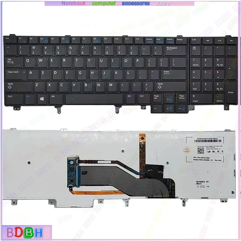 ZQ  Keyboard E6520 E5520 M4800 M6800 E5530 E6530 E6540 M6700 for Dell Latitude Series Laptop with Backlit
