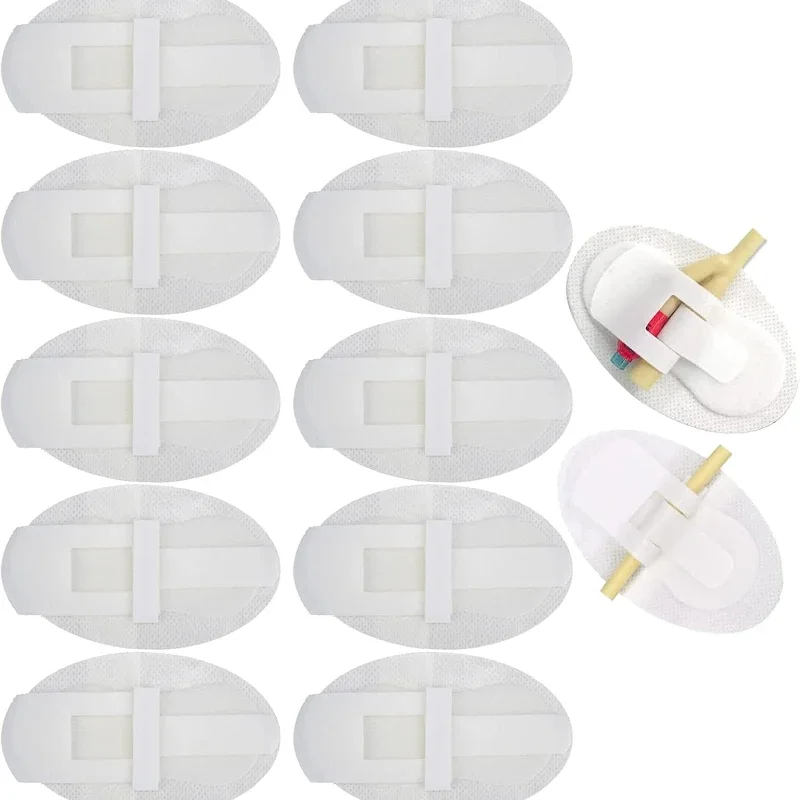 Dispositivo di stabilizzazione del catetere Catetere Borsa per gamba urinaria Supporto per fascia per gamba Adesivo per supporto per fascia per gamba (confezione da 10)