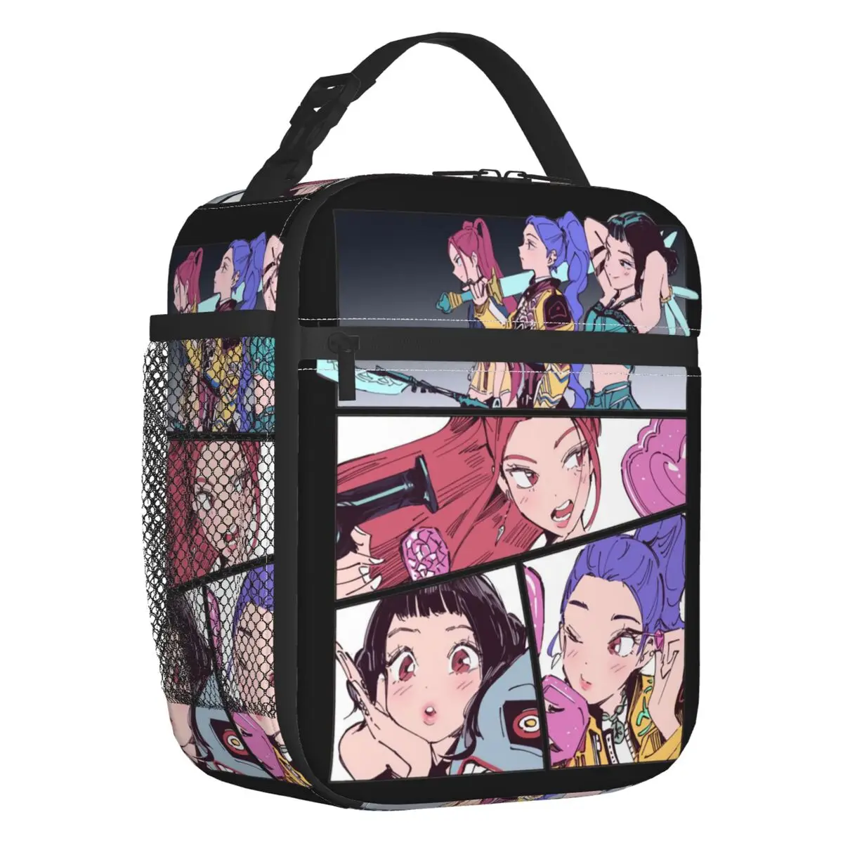 مخصص KPops هنتر الشياطين الحرارية معزول أكياس الغداء النساء جينو الطفل ساجا المحمولة حقيبة الغداء للأطفال تخزين عبوة طعام #1