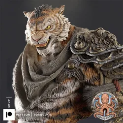 1/24 Scale Resin Figure Model Kit Tiger Warrior Fantasy Hobby Miniature Sculpture Toy Unassembled and Unpainted Free Shipping