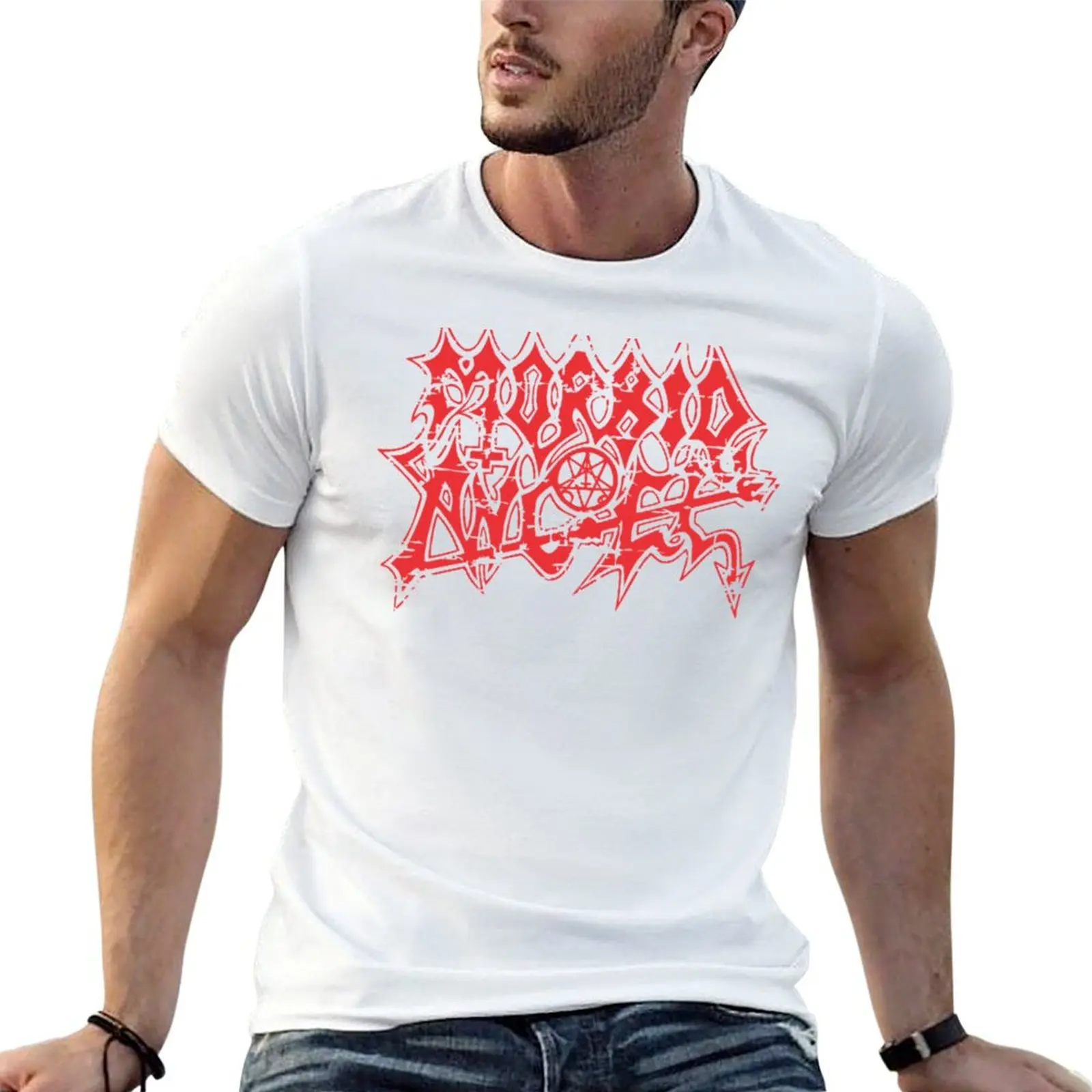 

BEST SELLING - Morbid Angel Red Retro T-shirt customs sweat vintage customs design your own Men's t-shirt