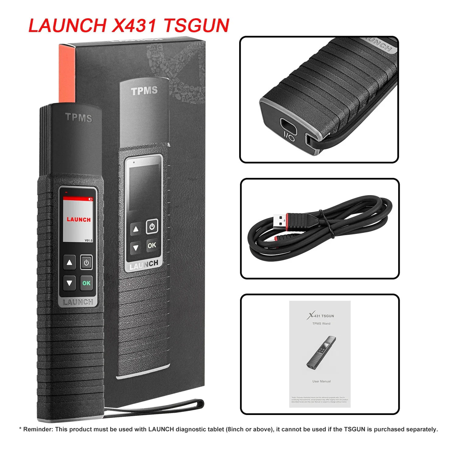 

LAUNCH X431 TSGUN TPMS Automotive Tire Sensor For X431 V PRO3S Activator Programming Learning Car Tire Pressure Diagnostic Tool