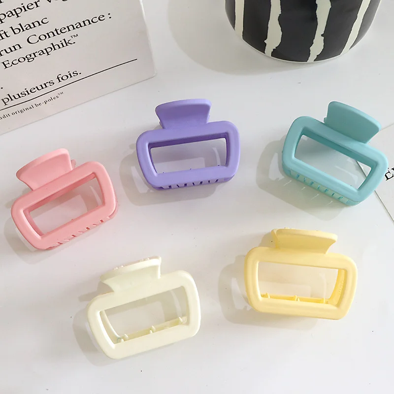 minimalist princess small fresh color square grab clip female small size back spoon shark clip hair clip headdress