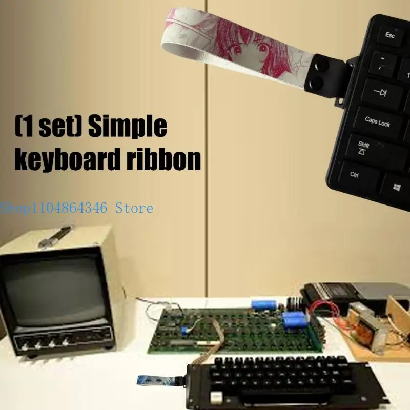 

5asd Travel Keyboards Strap Tear Resistant Cloth Band for Workspaces Safety Carry