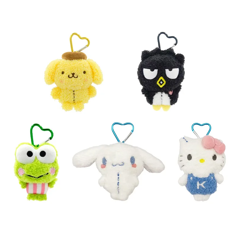 Sanrio hello kitty melodia cinnamoroll keroppi pompom purin brinquedos de pelúcia pingente brinquedos de pelúcia chaveiro anime presente de aniversário