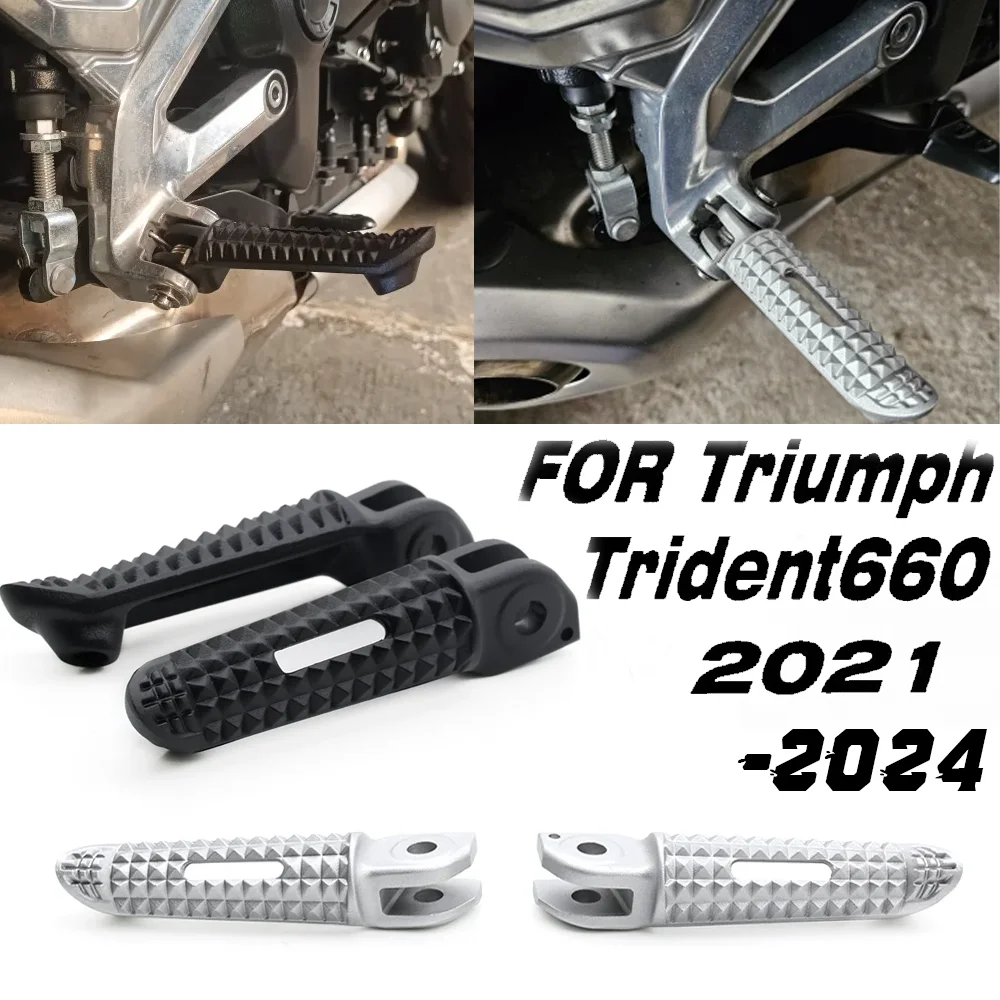 

For Trident 660 2021 2022 2023 2024 TRIDENT660 Motorcycle Front Footrests Foot Rest Foot Pegs Pedal CNC Aluminum 660