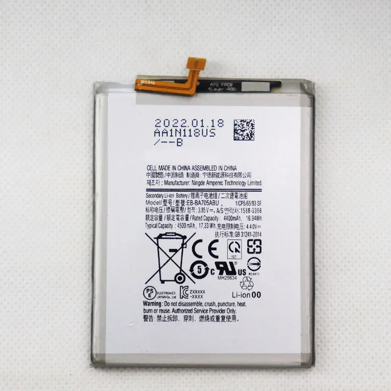 EB-BA705ABU 4500mAh Battery For Samsung Galaxy A70 2019 SM-A705 A705FN SM-A705W SM-A705F A705 A705FN DS A705GM DS A7050 A705W