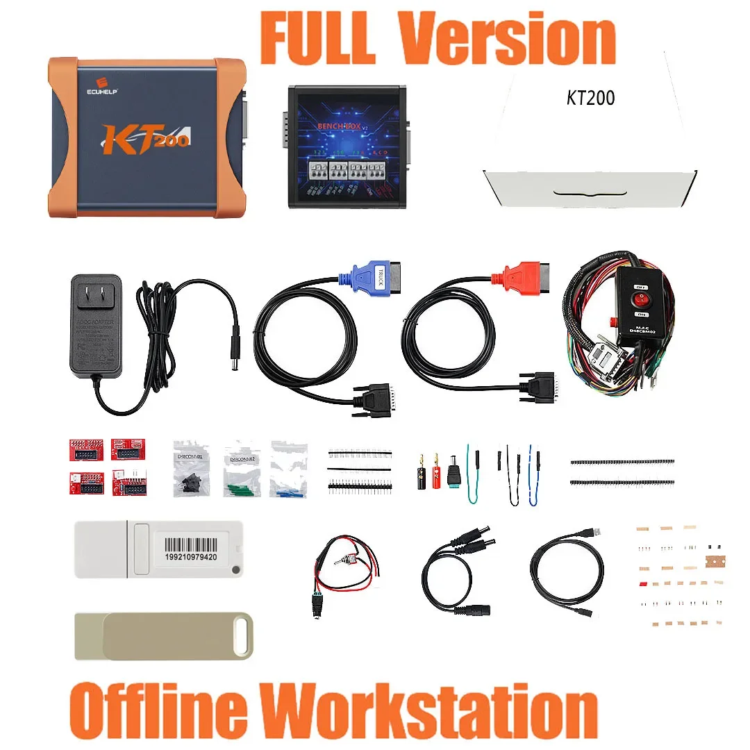 2024 Original Full Version KT200 ECU TCU Programmer with Offline Dongle Version Workstation for Car Truck Motorbike Tractor Boat