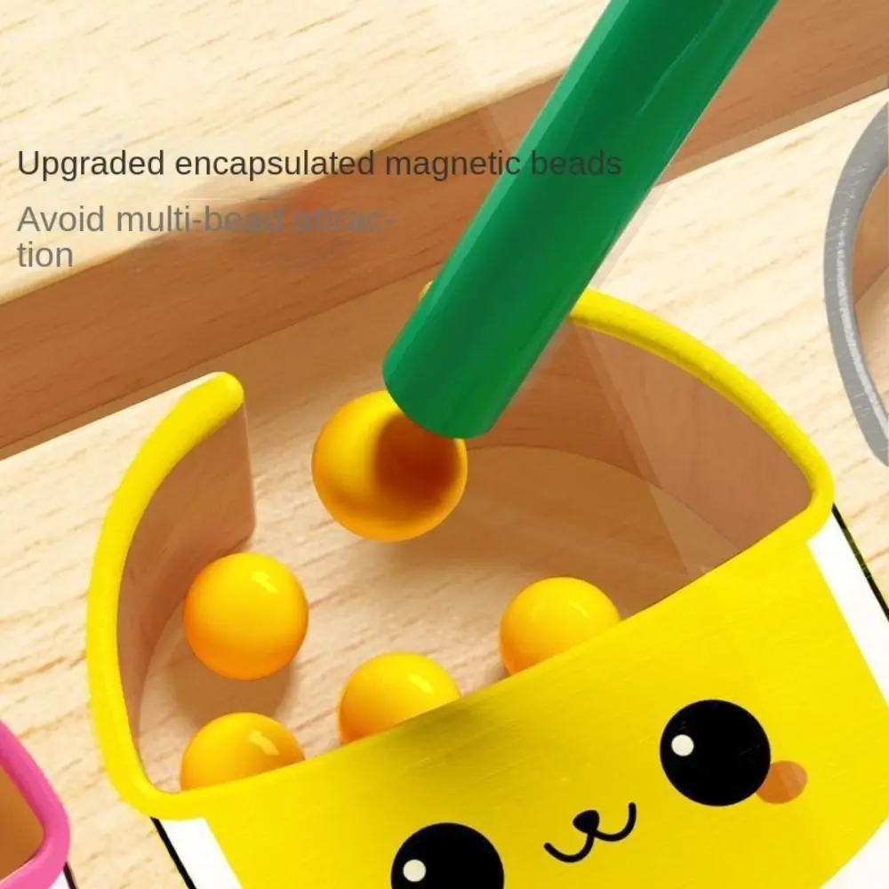 Jogo de posicionamento de madeira montessori magnético, brinquedos de treinamento de concentração educacional colorido