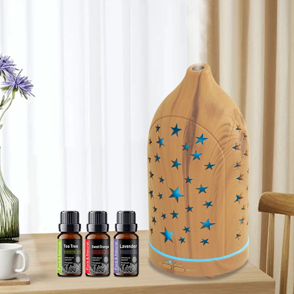 7-Color LED Night Light Ultrasonic Humidifier Aromatherapy Diffuser with Auto Shut off 3-in-1 Home Office Essential Oil Diffuser