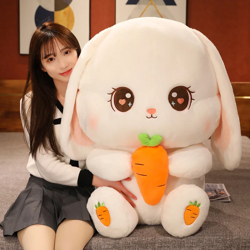 Kawaii Rabbit Plush Toy 80cm Big Size Stuffed Animal Bunny Rabbit Soft Doll Pillow Kids Toys Birthday Christmas Gift for Girl