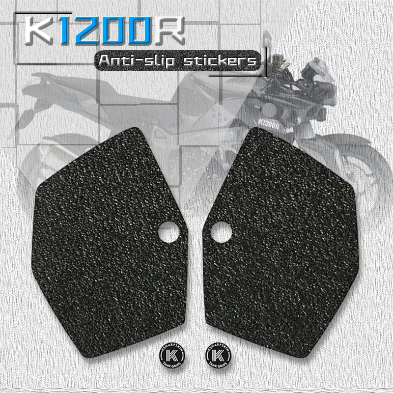 New Motorcycle Tank Fuel Pad Stickers Left Right Tank Traction Pad Side Knee Grip Protector Decals Anti Slip For K1200R K1300R