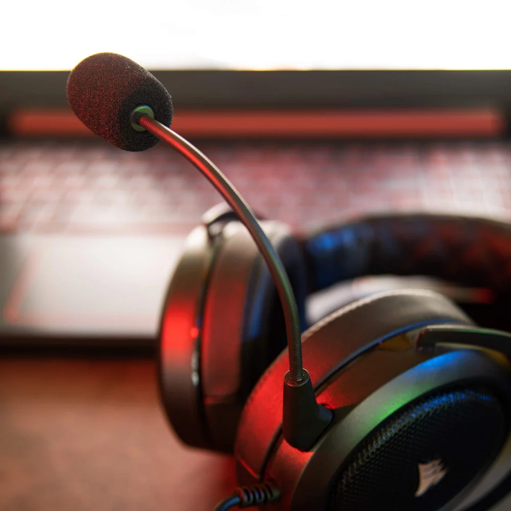 استبدال لعبة Mic Aux 3.5 مللي متر ازدهار ميكروفون رغوة إصلاح أجزاء ل قرصان HS50 برو HS60 HS70 SE الألعاب سماعات سماعات