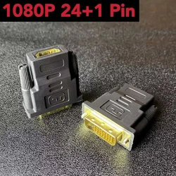 1080p HDMI-compatible Female to DVI 24+1 Pin Male Adapter Converter Cable Switch for PC PS4 TV 1080p DVI Adapter