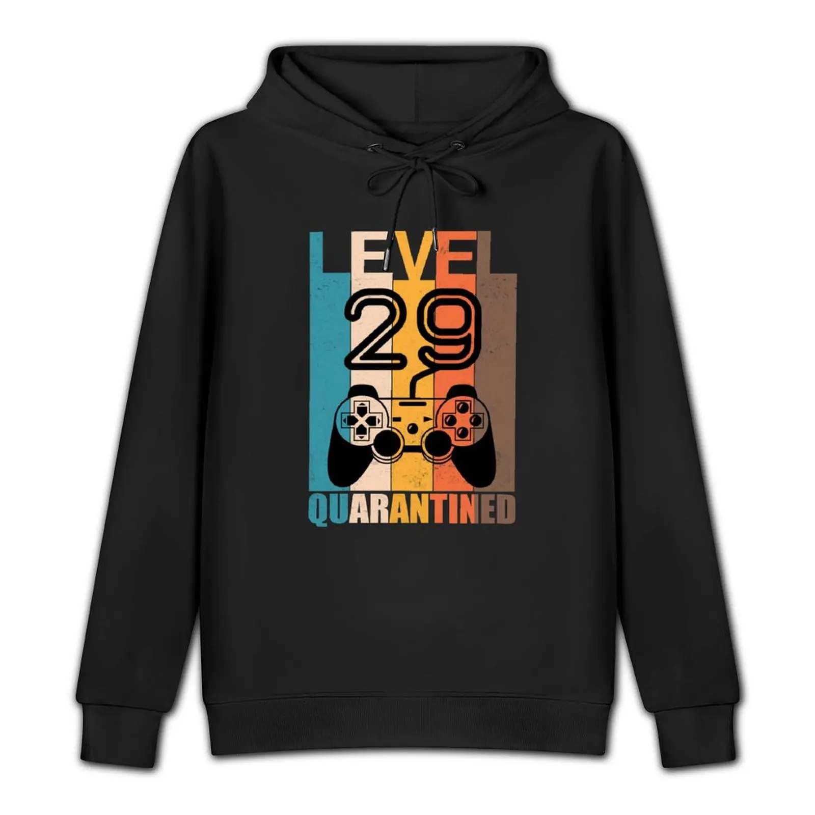 Level 29 quarantined funny 29th birthday gamer gift Pullover Hoodie men's autumn clothes men wear hoodies for men