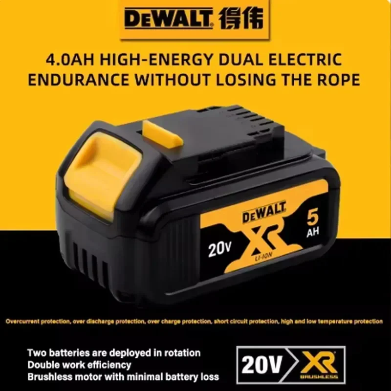 DCD796 DEWALT 20V 6.0Ah Rechargeable battery Dewalt Cordless screwdriver drill Screw gun wrench impact batteries DCB200 DCD790