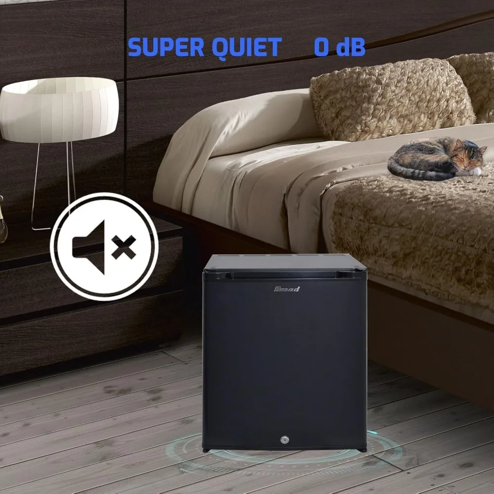 12V RV Refrigerator 1.7 cu.ft, Compact Refrigerator 12V / 110V, Mini Fridge with Lock, Quiet Reversible Door Semi Truck,Customiz