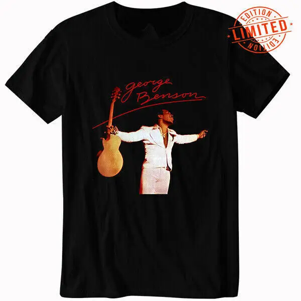 George Benson เสื้อยืด Tee men All Size S-5XL ผ้าฝ้ายสีดํา